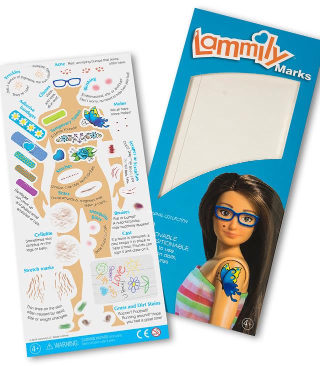 Gli adesivi per la bambola Lammily Doll