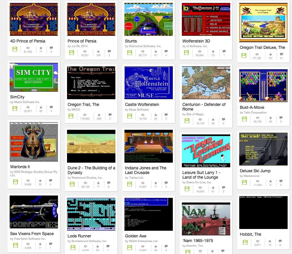 Lista di giochi gratis su Internet Archive