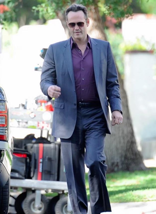 Vince Vaughn sul set di True Detective 2