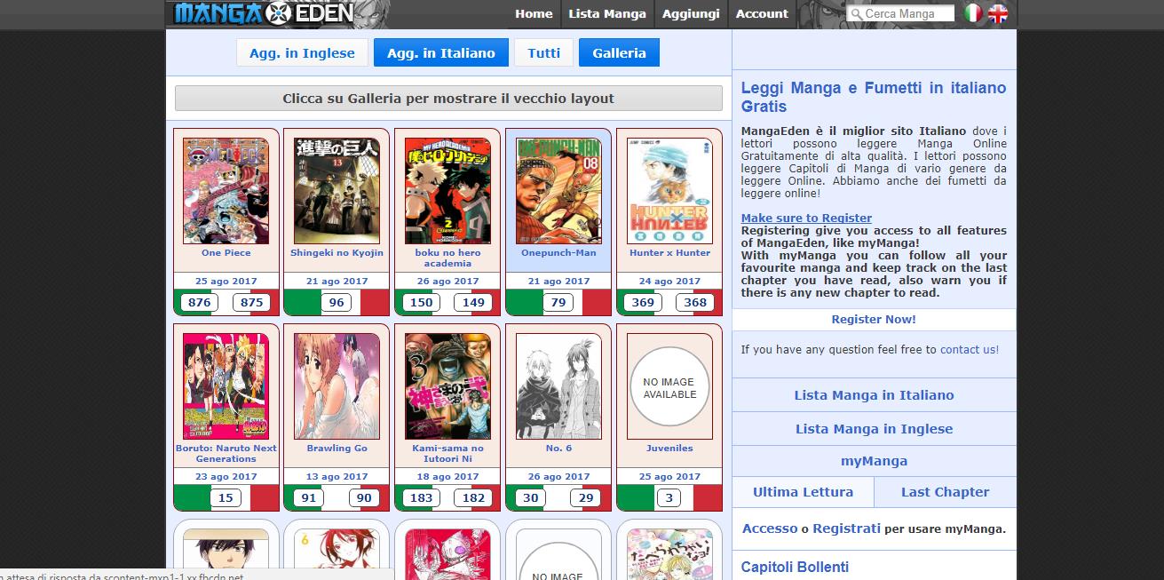 Homepage del sito