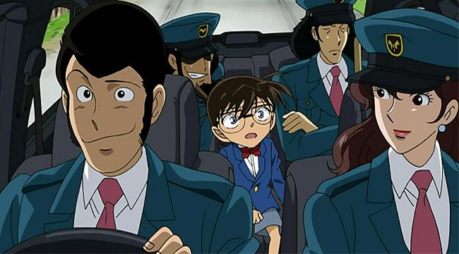 Lupin III e Conan Una scena del film che ha visto scontrare Lupin III e il detective Conan.