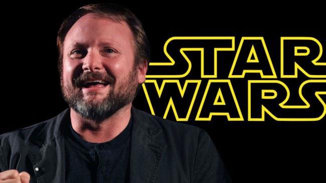 Rian Johnson e il logo di Star Wars La foto del regista