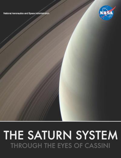 La copertina dell'ebook gratuito della NASA su Saturno