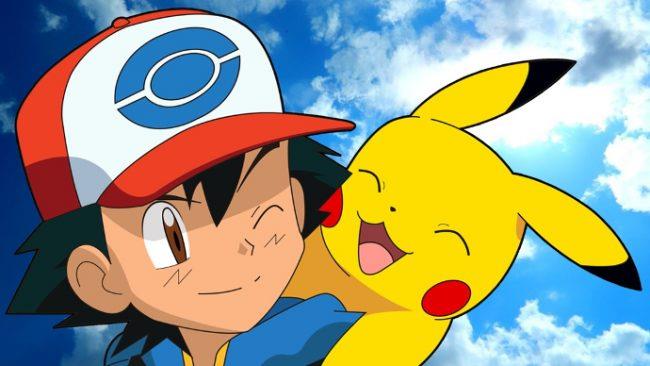 Ash e Pikachu dall'anime Una scena tratta dall'anime di Pokémon