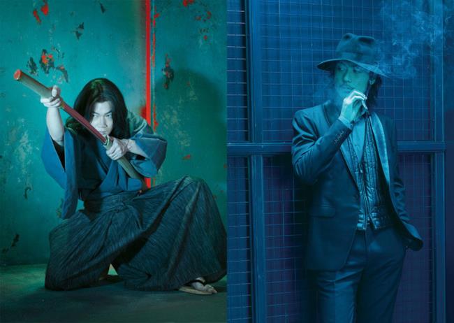 Gou Ayano (Goemon Ishikawa) e Tetsuji Tamayama (Daisuke Jigen) nel live-action di Lupin III