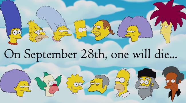 Simpson rivelazione morte I Simpson al gran completo
