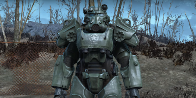 Fallout prende in giro Trump per la faccenda degli F-52 alla Norvegia Un'armatura della saga di Fallout