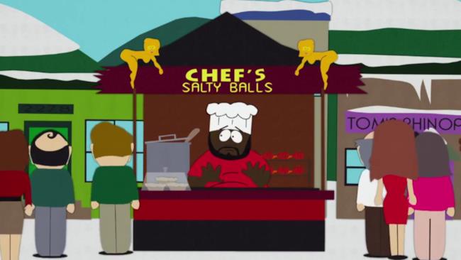 Il mitico chef di South Park prepara le salty balls Lo chef di South Park canta la canzone delle salty balls