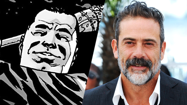 Jeffrey Dean Morgan e Negan, il nuovo ruolo che impersonerà in The Walking Dead 6 Jeffrey Dean Morgan e il suo personaggio Negan nel fumetto originale