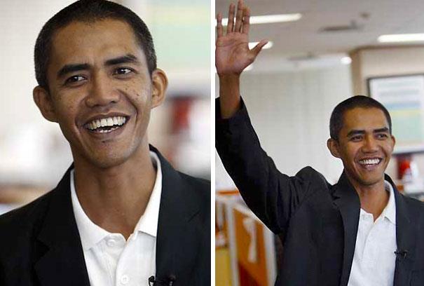 Immagine che ritrae il sosia indonesiano di Barak Obama