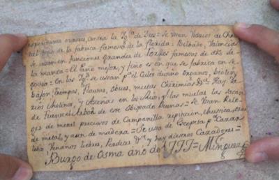 Il messaggio ritrovato nella scultura
