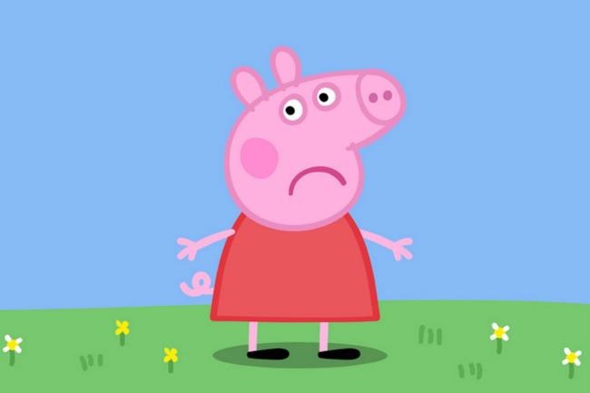 Peppa Pig sotto processo in Italia Peppa Pig triste