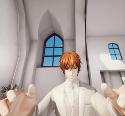 Kogami a braccia tese verso Mr. Sato