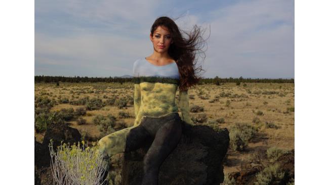 Natalie Fletcher paesaggi body painting