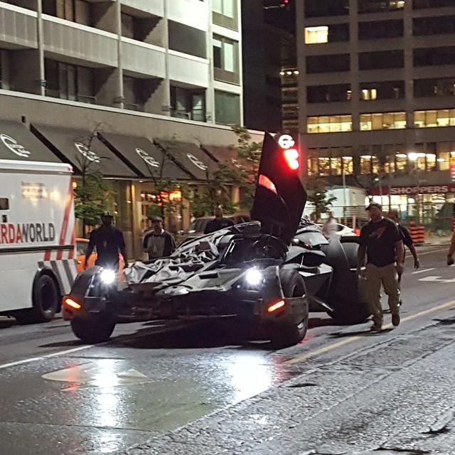 La Batmobile sul set di Suicide Squad
