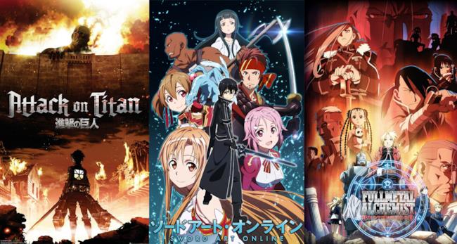 I migliori anime da guardare su Netflix Una composizione con le locandine degli anime