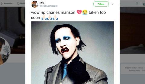 Un fan di dispiace per la morte di Marilyn Manson