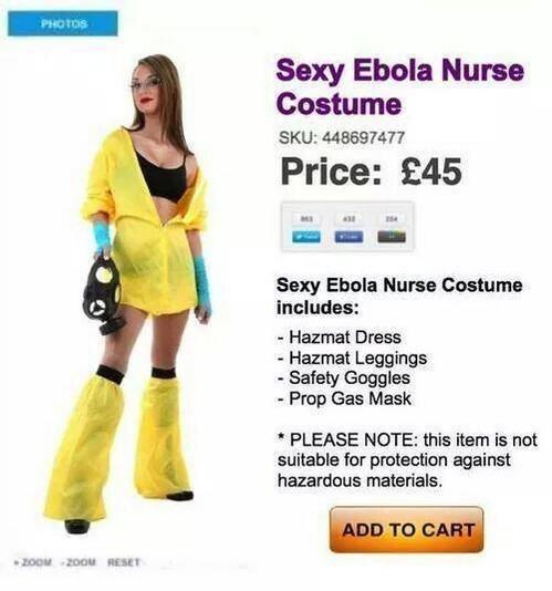 Il costume da infermiera con l'Ebola