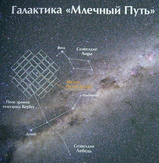 La stella dedicata a Putin su una mappa