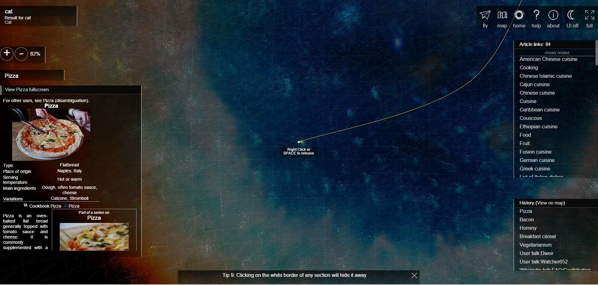 La pizza su WikiGalaxy