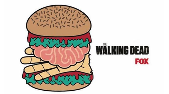 The Walking Dead lancia la sfida dell'hamburger di carne umana The Walking Dead lancia la sfida dell'hamburger