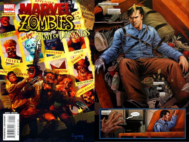 Ash nei fumetti Marvel Zombied vs Army of Darkness