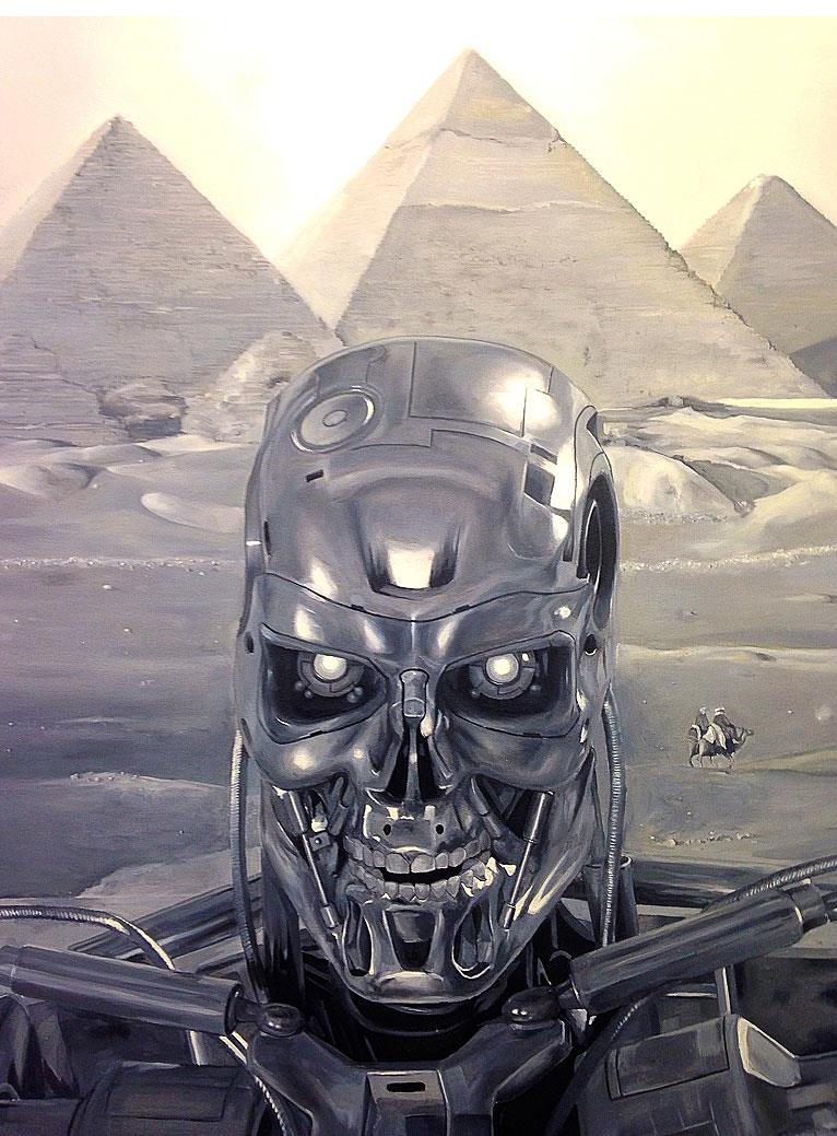 KATSU Selfie di Terminator alla mostra Remember The Future