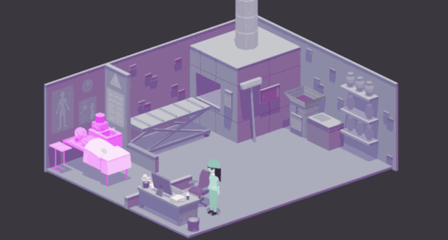 Una gif del gioco Una gif di A mortician's tale