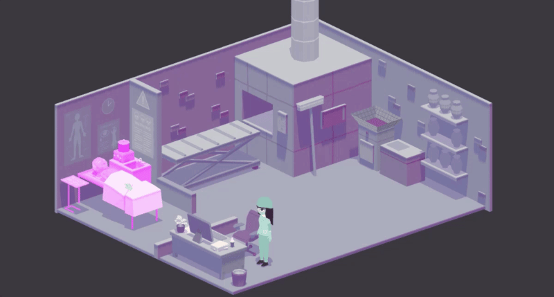 Una gif del gioco Una gif di A mortician's tale