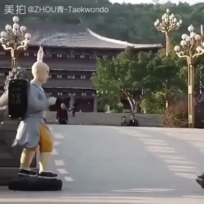 Un maestro di karate fa un colpo spettacolare - Le GIF più divertenti da scaricare e condividere su Facebook e WhatsApp
