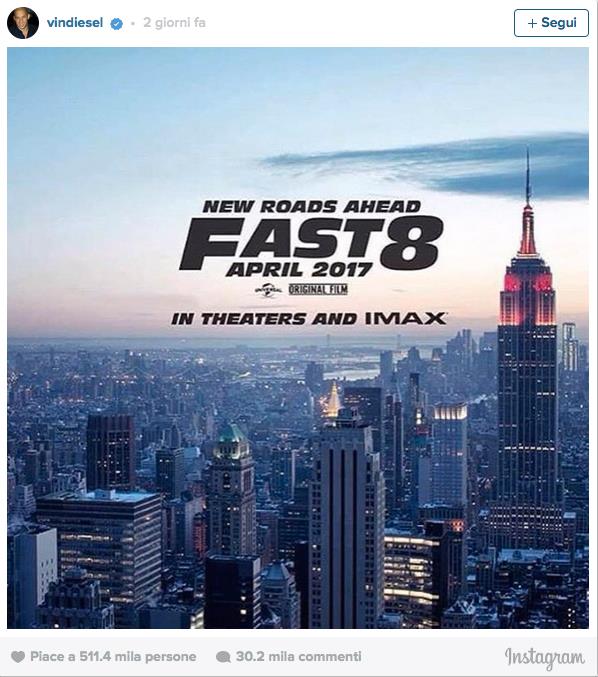 Primo Poster di Fast & Furious 8