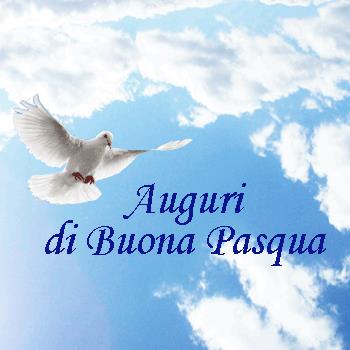 Una colomba che vola - Immagini animate di auguri di Buona Pasqua