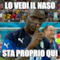 Lo vedi il naso sta proprio qui