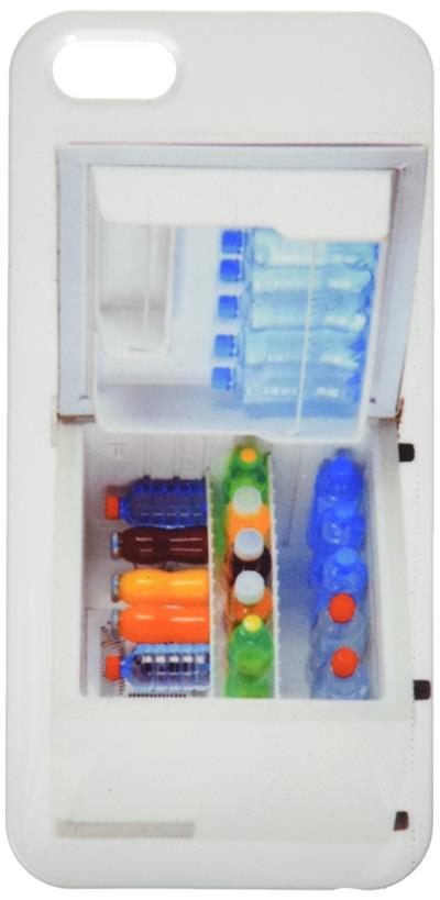 Cover per smartphone raffigurante un frigo pieno di bibite