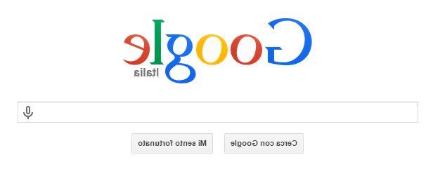 elgooG di Google, la pagina web