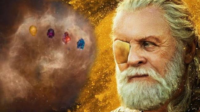 odin-stones Odino raffigurato insieme alle Gemme dell'Infinito.