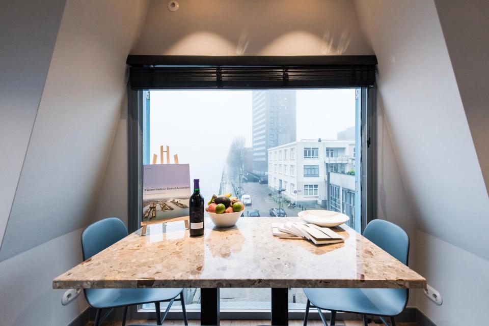 Il tavolo con vista della gru hotel di Amsterdam