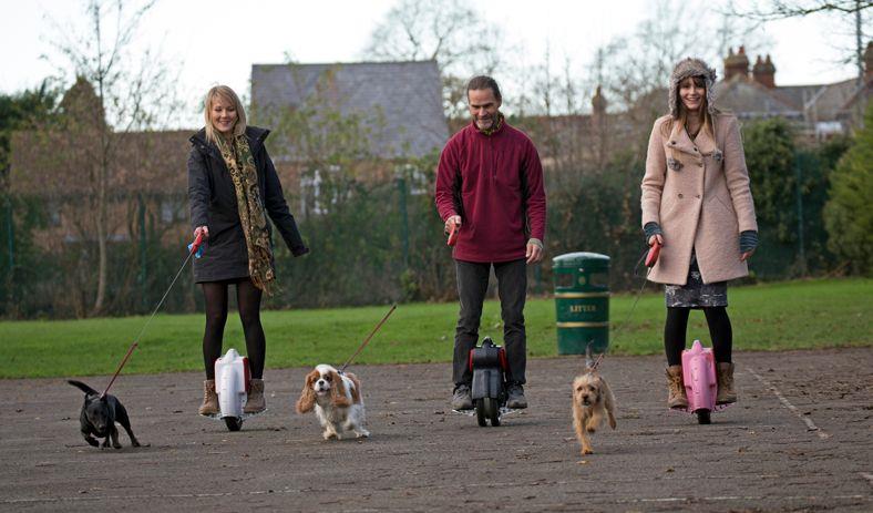 Le AirWheel usate per portare a passeggio il cane