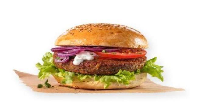 Un hamburger La foto di un hamburger