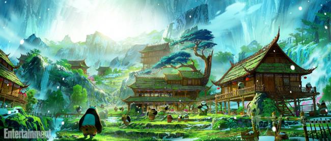 Po nel villaggio dei panda in Kung Fu Panda 3