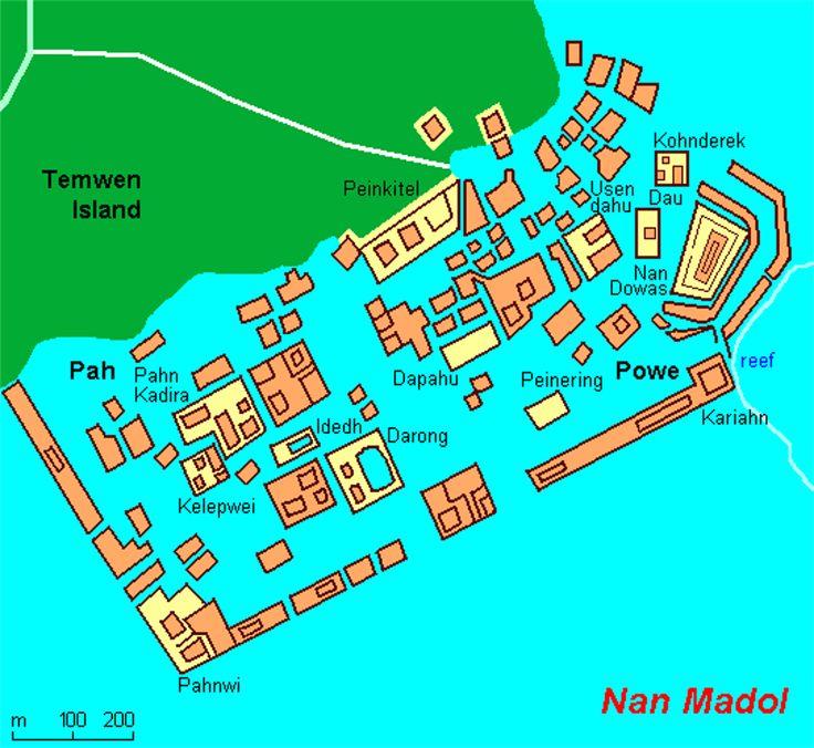 la mappa di Nan Madol