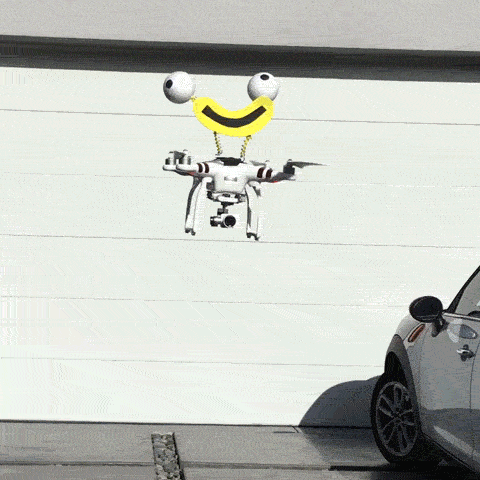 La gif del drone strano