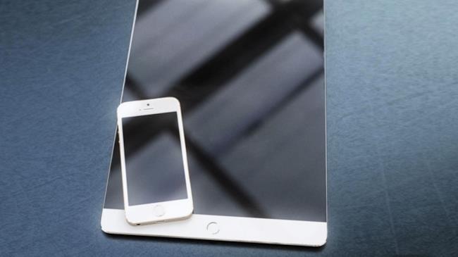concept di iPad Pro concept di iPad Pro con iPhone