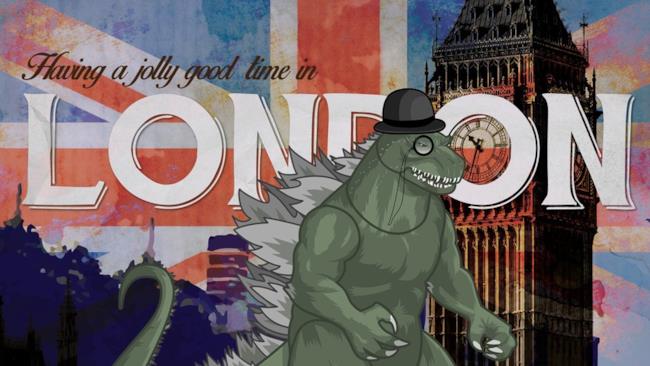 Cartolina da Londra con Godzilla