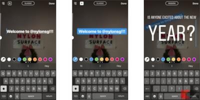 Un esempio di cambio di font su Instagram