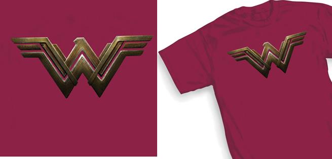 T-shirt con il logo di Wonder Woman