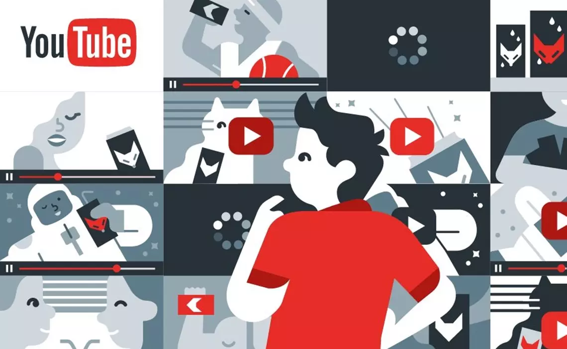 Ragazzo che sta decidendo quale video guardare su YouTube
