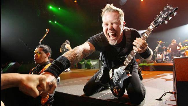 James Hetfield sul palco La foto di James Hetfield durante un concerto