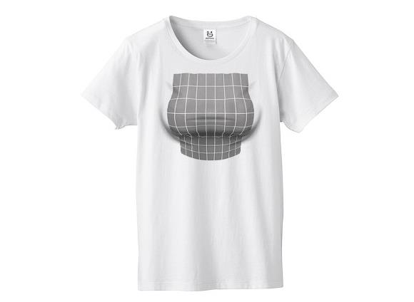 Una foto della T-shirt frontale senza essere indossata