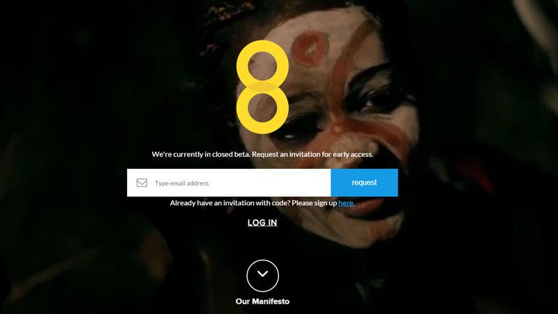 Schermata di registrazione del social network 8